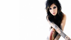 Woman tattoos brunettes Kat von D