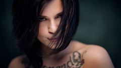 Woman tattoos brunettes Loredana