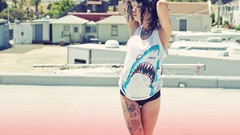 Woman tattoos brunettes models