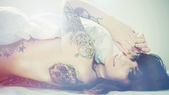 Woman tattoos brunettes models