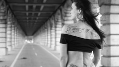 Woman tattoos brunettes models