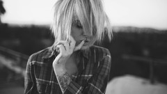 Woman tattoos brunettes models alysha nett