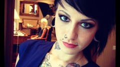 Woman tattoos lingerie freckles models boobs Russians Bantik 