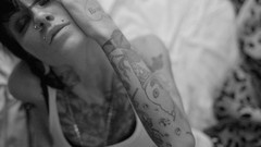 Woman tattoos lingerie freckles models boobs Russians Bantik 