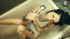 Woman tattoos lingerie freckles models boobs Russians Bantik 