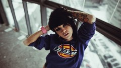 Woman tattoos lingerie freckles models boobs Russians Bantik 