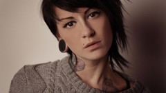 Woman tattoos lingerie freckles models Russians Bantik Boy ear 