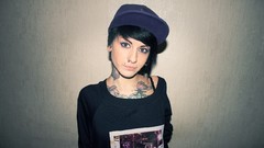 Woman tattoos lingerie freckles models Russians Bantik Boy ear 