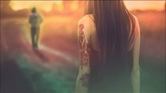 Woman tattoos long hair brunettes