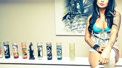 Woman tattoos models