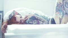 Woman tattoos models