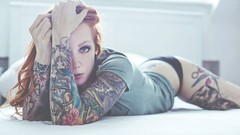 Woman tattoos models