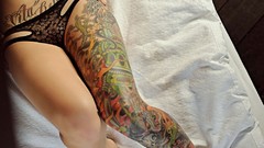 Woman tattoos models