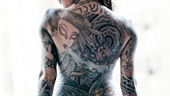 Woman tattoos models