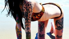 Woman tattoos models