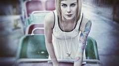 Woman tattoos models