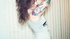 Woman tattoos models