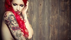 Woman tattoos models