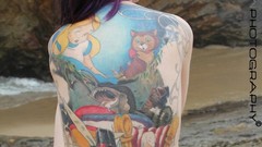 Woman tattoos models