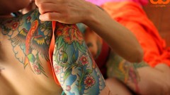 Woman tattoos models