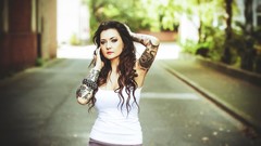 Woman tattoos models