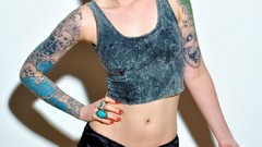 Woman tattoos models boobs huge boobs