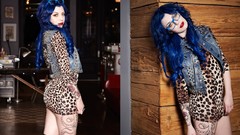 Woman tattoos pale skin wenskid Jes Leppard