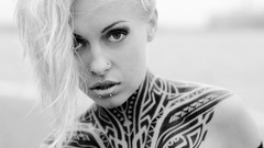 Woman tattoos piercings models Russians Teya Salat