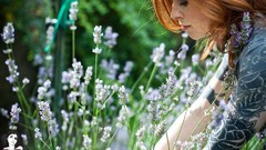 Woman tattoos redheads