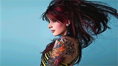 Woman tattoos redheads