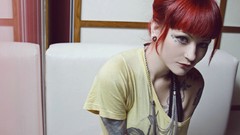 Woman tattoos redheads