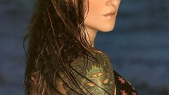 Woman tattoos redheads cleavage bikini boobs WWE Divas Lita