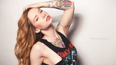 Woman tattoos Simple Background