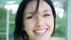 Woman teeth faces smiling blue eyes brunettes Met-Art magazine 