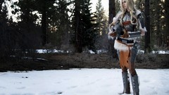 Woman the elder scrolls v skyrim blondes dovahkiin cosplay