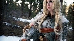 Woman the elder scrolls v skyrim blondes dovahkiin cosplay