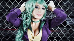 Woman the joker green hair cosplay Jessica Nigri