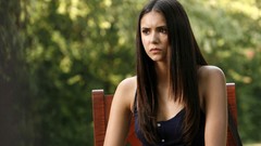 Woman The Vampire Diaries Nina Dobrev faces Actress brown eyes 