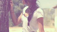 Woman three brunettes