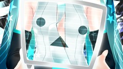 Woman tie smiling long hair closed eyes pentagram hatsune miku 