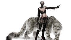 Woman Tigers white background