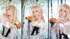 Woman tile blondes blue eyes cosplay miyuko