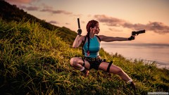 Woman tomb raider lara croft models redheads cosplay Bianca 