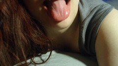 Woman tongue