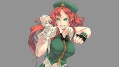 Woman touhou hong meiling Simple Background