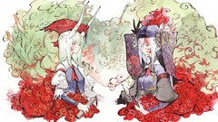 Woman touhou long hair