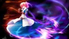 Woman touhou scythe redheads