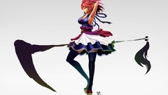 Woman touhou scythe redheads