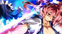 Woman touhou scythe redheads