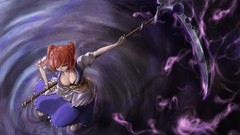 Woman touhou scythe redheads
